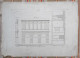 GRAVURE Krafft Del. 19eme Plan Maison Campagne Pres Versailles 78 - Architectuur