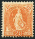 SUISSE - Z 66D 20C ORANGE HELVETIA DEBOUT * - Ungebraucht