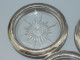 - 3 ANCIENNES COUPELLES CRISTAL/VERRE & Bords SILVER PLATED ITALY JUS GRENIER    E - Glas & Kristall