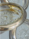 Delcampe - - 3 ANCIENNES COUPELLES CRISTAL/VERRE & Bords SILVER PLATED ITALY JUS GRENIER    E - Glass & Crystal