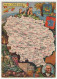 CPSM - CREUSE - Carte Du Département De La Creuse - Blondel La Rougery édit. - 1945 - Other & Unclassified