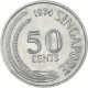 Singapour, 50 Cents, 1974 - Singapour