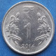 INDIA - 1 Rupee 2014 "Lotus Flowers" KM# 394 Republic Decimal Coinage (1957) - Edelweiss Coins - Georgien