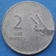 INDIA - 2 Rupees 2008 "Hasta Mudra" KM# 327 Republic Decimal Coinage (1957) - Edelweiss Coins - Georgië