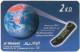 Kuwait - Swiftel - Globe And Phone #2 (Thin Card), Remote Mem. 2KD, Used - Kuwait
