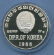 Korea Nord 500 Won 1988 Olympia Eishockey, Silber, KM 16 PP In Kapsel (m4640) - Corée Du Nord