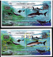 MARINE MAMMALS- JOINT ISSUE-INDIA-PHILIPPINES- DOLPHINS- WHALES- SHARKS- ERRORS-2x MS-MNH-IE-186 - Dolphins