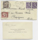 FRANCE MERCURE 40CX2 MIGNONNETTE C. HEX PERLE COSTAROS 1.1.1942 POUR PERPIGNAN PO TAXE 10C+30C - 1938-42 Mercurius