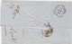 35935# LETTRE Obl GENOVA 1856 GENES Pour TOULON VAR ENTREE VIA SARD. 2 DRAGUIGNAN 2 SARDAIGNE NIZZA MARITTA NICE - Entry Postmarks