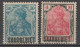 SAAR - 1920 - YVERT N° 40 + 49 ! VARIETE IMPRESSION RECTO VERSO ! * MH - - Nuevos