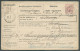 E.P. Enveloppe MANDAT D'ENCAISSEMENT Recommandé 30c. Lilas Obl. Sc LUXEMBOURG 29-I-1880  Pour 29.75 Frs à Pétange; Verso - Entiers Postaux