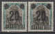 SAAR / SARRE - 1921 - YT N°50 + 50b RARE VARIETE DOUBLE SURCHARGE !  * MLH - COTE = 101.5 EUR. - Ungebraucht