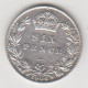 Gran Bretagna, Edward VII° Six Pence Moneta Arg. 1906 Qspl - H. 6 Pence