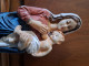 Delcampe - Statue Sainte Vierge Marie Portant L'enfant Jesus. - Religious Art