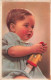 ENFANT- Un Bébé Avec Son Jouet - Colorisé - Carte Postale Ancienne - Autres & Non Classés