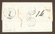 !!! MARQUE D'ENTRÉE ITALIE PAR LE PONT DE BEAUVOISIN, POUR LA FRANCE, DE 1838 - Entry Postmarks