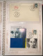 FOLDER  AD ANELLI "LA DONNA NELL'ARTE" CON ALL'INTERNO DIESCI BUSTE FDC DI DIVERSI VALORI + UNDICI CARTOLINE CON DIVERSI - Folder