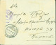 Grèce Guerre 40 Envoyé Service Assistance Pirée Pour Hôpital Militaire Volos (médecin) Censure Bande + Cachet CAD Volos - Storia Postale