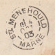 Delcampe - 1903 - SPM - Timbre à 10 Centimes Groupe Sage Sur CP Vers NANCY - La Route Du CAP A L'AIGLE En Hiver - Lettres & Documents