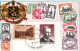 Représentation De Timbres - Belgique (Belgie) Carte Gaufrée 1939 - Tampon Dinant - Stamps (pictures)