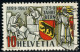 SUISSE - Z 253.2.01 10C  750 ANS DE BERNE - VARIETE ARAIGNEE SUR LE MARTEAU - OBLITERE - Used Stamps