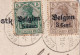 Occupation Militaires Deutsches Reich Sur Carte 2905 Waremme La Poste Coin Touché - Brieven En Documenten