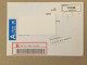 Belgie Belgique Used Letter Stamp On Registered Cover Barcode Label Printed Sticker Stamp 2023 - Andere & Zonder Classificatie