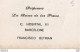 V11 96Hs Carte Parfumée Perfumes La Reina De Las Flores C. Hospital III Barcelona Francisco Betrian - Anciennes (jusque 1960)