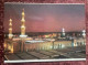 SAUDI ARABI ,MECCA ,,GREEN DOME AND PROPHET'S HOLY MOSQUE AT DUSK POSTCARD - Arabie Saoudite