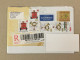 Hungary Magyarorszag Used Letter Stamp Cover Stationery Label Printed Sticker Stamp Registered 2023 - Lettres & Documents