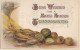 BU33.Vintage Greetings Postcard.Embossed Fruit. Thanksgiving.John Winsom - Thanksgiving