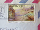 Luxembourg 1991 Cover To England - Painting - UIT Slogan - Brieven En Documenten