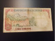 Billete De Túnez 5 Dinar, Año 1980, Nº Bajisimo 004599 - Tusesië