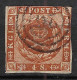 DANEMARK Ca.1858-63: Le Y&T 8, Fond Ondulé - Usati