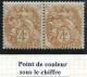 Réf 83 > FRANCE  TYPE BLANC < N° 110 * * Variété < Point De Couleur Sous Le Chiffre 4 < Neuf Luxe * * MNH - 1900-29 Blanc