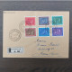 Luxemburg 1953 Satz 517/23 FDC Auf R-Umschlag Nach Bern (Schweiz). - Cartas & Documentos