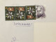 Romania Used Letter Stamp Cover 2022 Flowers Mantel Clock George Apostu Artist - Covers & Documents