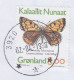 Greenland PRIORITAIRE Label QAQORTOQ 1998 Cover Brief Schmetterling Butterfly Papillon ERROR Variety 'Misplaced Colour' - Cartas & Documentos