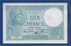 FRANCE - P. 84 – 10 Francs ''Minerve'' 28.11.1940 UNC-, S/n A.80609 811 - 10 F 1916-1942 ''Minerve''