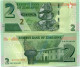 Zimbabwe $2 New Dollar 2019 Uncirculated Hybrid Bond Paper Money X 10 Banknotes - Zimbabwe