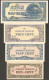 Set 4 Pcs Japanese Occupation Indonesia 1 5 10 Cent 1/2 0.5 Gulden 1942 UNC - Indonesië