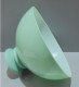 Delcampe - -SUPERBE GRANDE OPALINE De LUSTRE XIXe VERT CELADON Doublé BLANC  LUMINAIRE   E - Leuchten & Kronleuchter