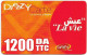 Algeria - Djezzy - La Vie, (Reverse 1) GSM Refill 1.200DA, Used - Algerien