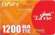 Algeria - Djezzy - La Vie, (Reverse 2) GSM Refill 1.200DA, Used - Argelia