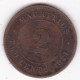 Ile Maurice 2 Cents 1921 , George V , En Bronze KM# 13 - Mauritius