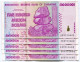 Zimbabwe 500 Million 2008 Banknotes AU P82 AB X 5 Pieces 100 Trillion Series - Simbabwe