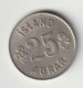 ICELAND 1959: 25 Aurar, KM 11 - Islandia