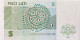 Latvia 5 Lati, P-43 (1992) - UNC- - Latvia