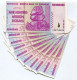 Zimbabwe 500 Million 2008 AA Banknote UNC P82 X 10 Pieces 100 Trillion Series - Simbabwe
