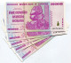 ZIMBABWE 2008  500 MILLION DOLLARS  UNCIRCULATED BRAND NEW NOTES - P 82 X 5 PIECE LOT - Zimbabwe